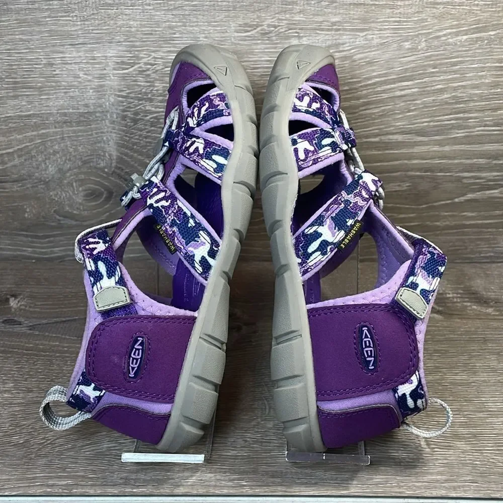 Keen Seacamp II CNX Little Girl Sz 3 Camo Tillandsia Waterproof Hiking Sandals